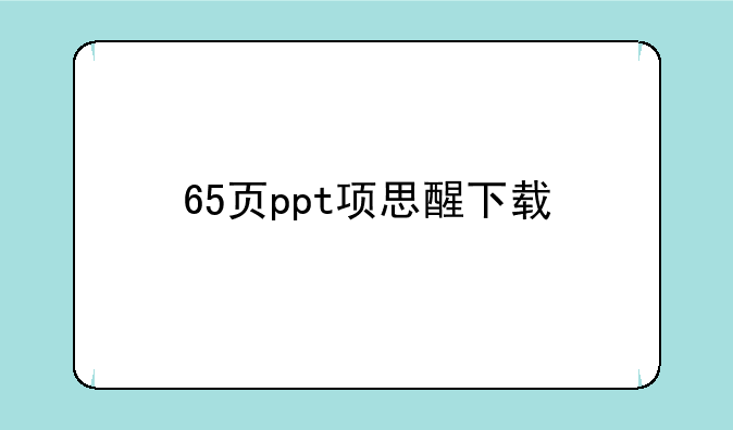 65页ppt项思醒下载