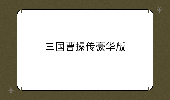 三国曹操传豪华版