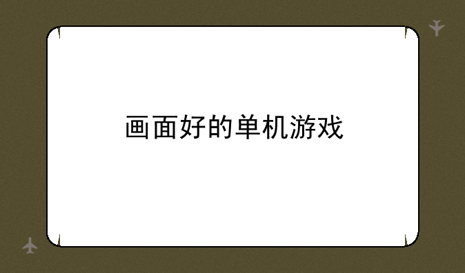 画面好的单机游戏