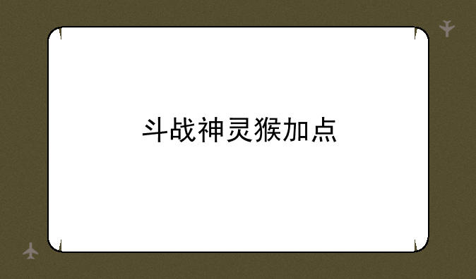 斗战神灵猴加点