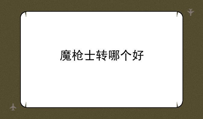 魔枪士转哪个好