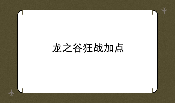 龙之谷狂战加点