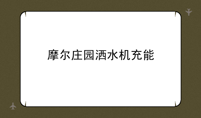 摩尔庄园洒水机充能