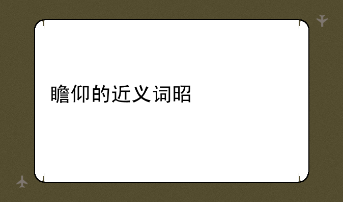 瞻仰的近义词是什么
