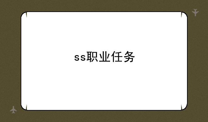 ss职业任务