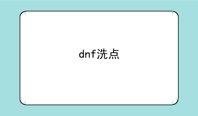 dnf洗点