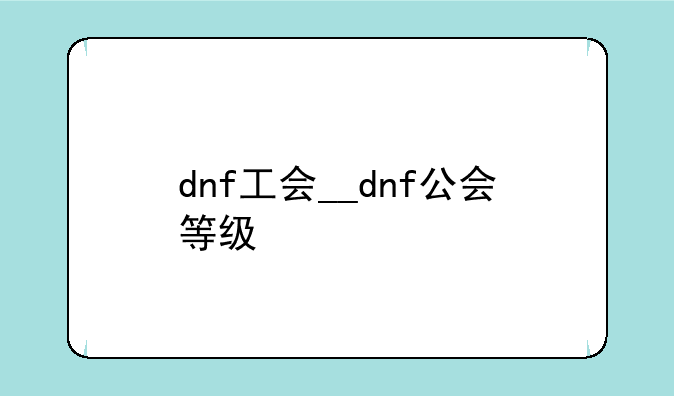 dnf工会__dnf公会等级